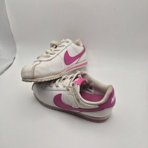 Nike Cortez Basic SL Kids White Pink Sneakers Shoes Size 10C DM0951-104